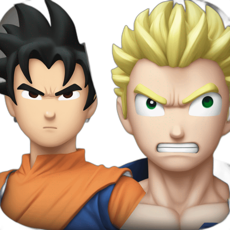 Goku en una pelea contra naruto  emoji