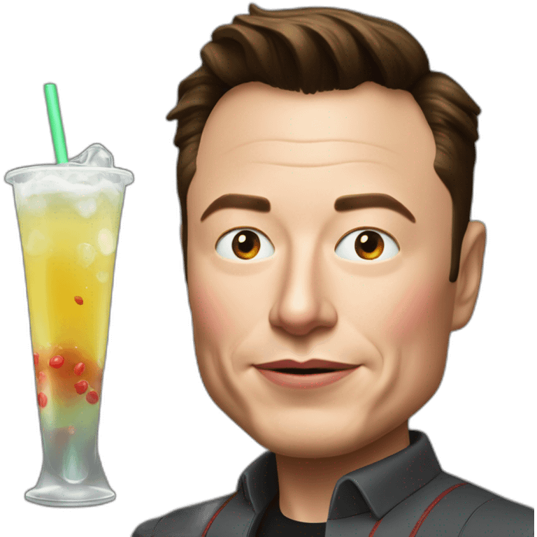 Elon musk drink berr emoji