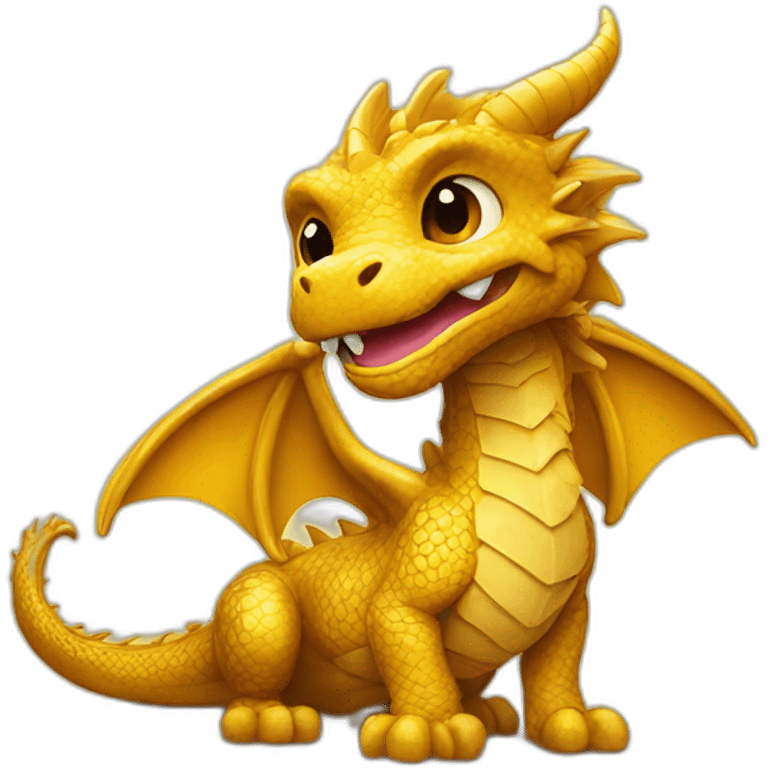 dragon cute Sicily gold emoji