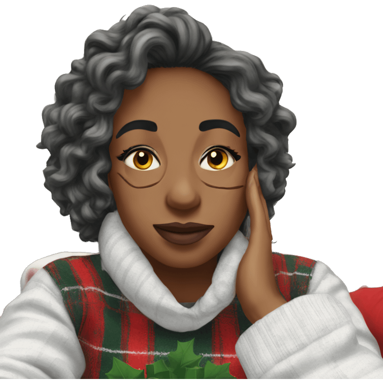 Christmas mood + Work from home emoji