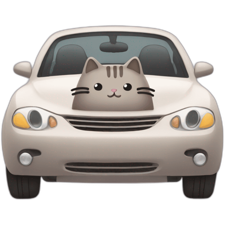 pusheen in car emoji