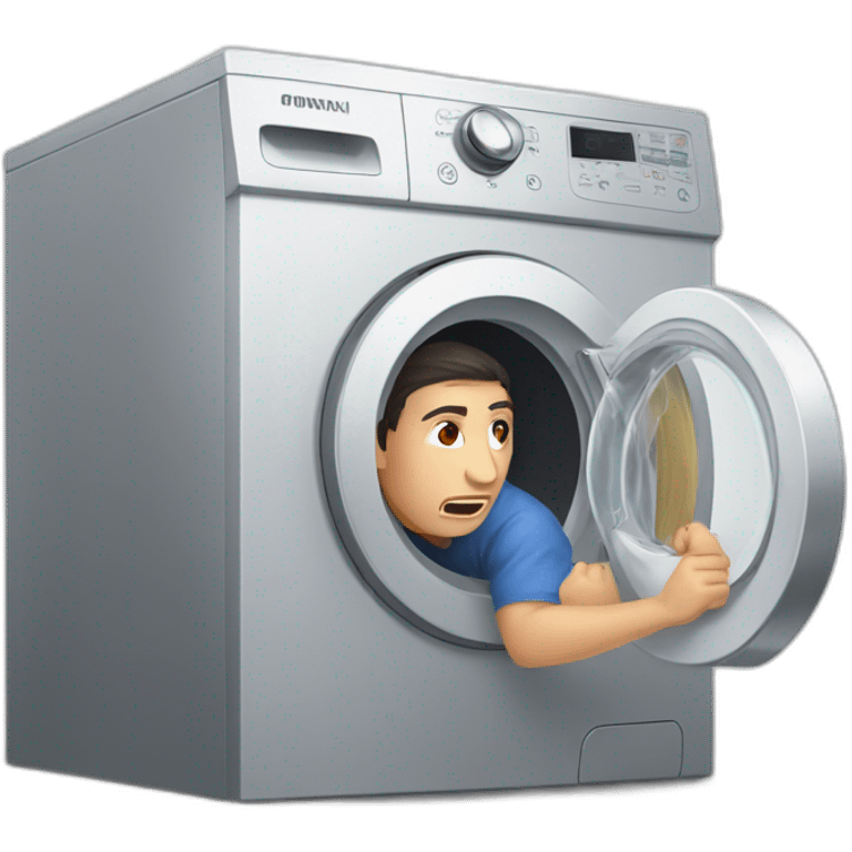 a Russian steals a washing machine emoji