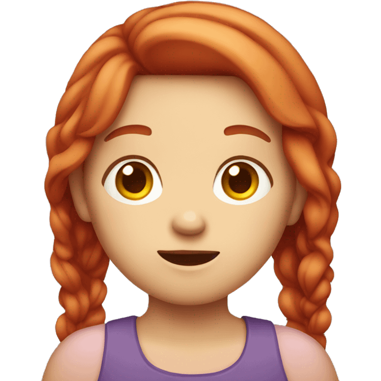 generic confused girl apple emoji with red hair emoji