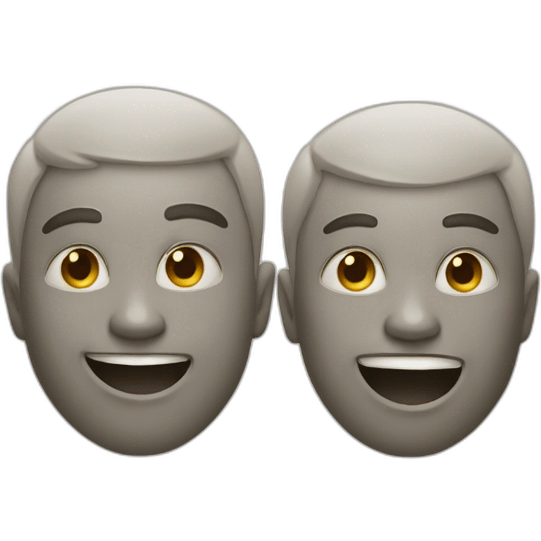 Smiley à deux visages emoji