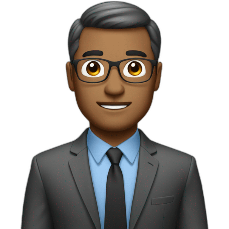 buisnessman memoji with white background emoji