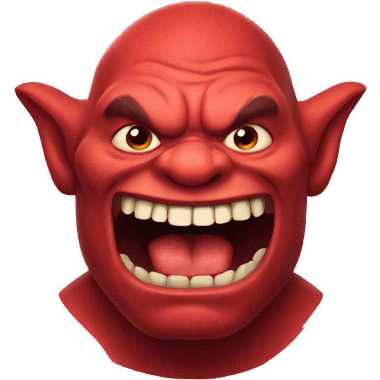 red ogre with ugly teeth  emoji