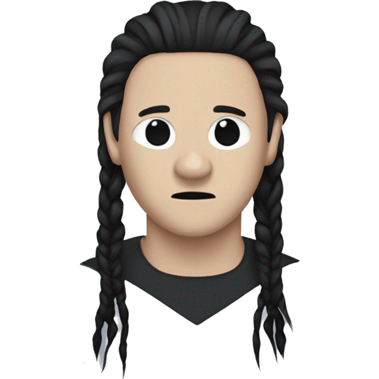 michael myers with two long black native braids  emoji