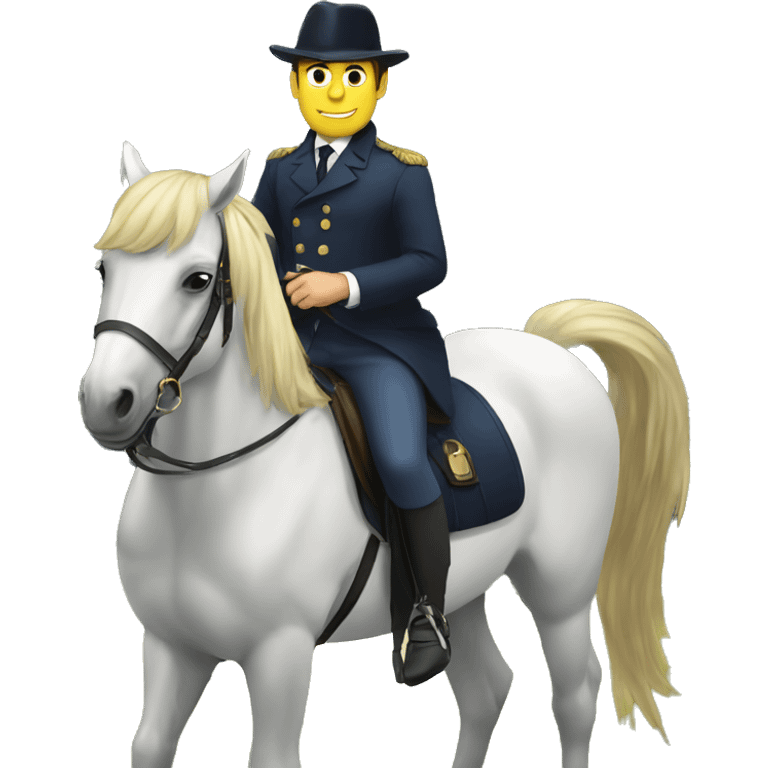 Macron sur un poney emoji