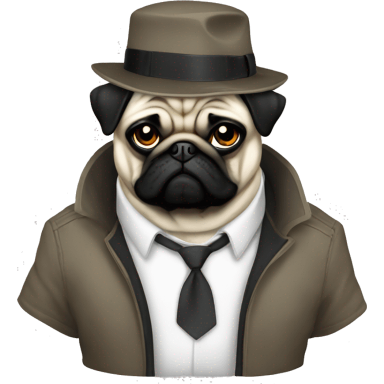 Gangster pug emoji