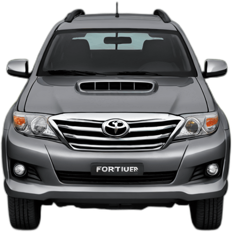 Car model Toyota fortuner 2012 Grey full body emoji