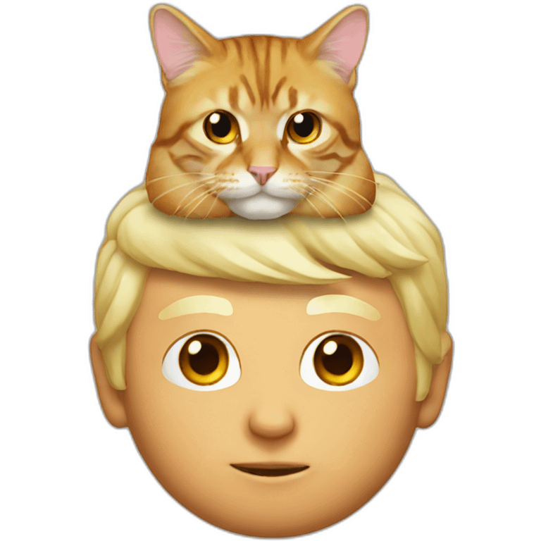 Trump with cat on head emoji