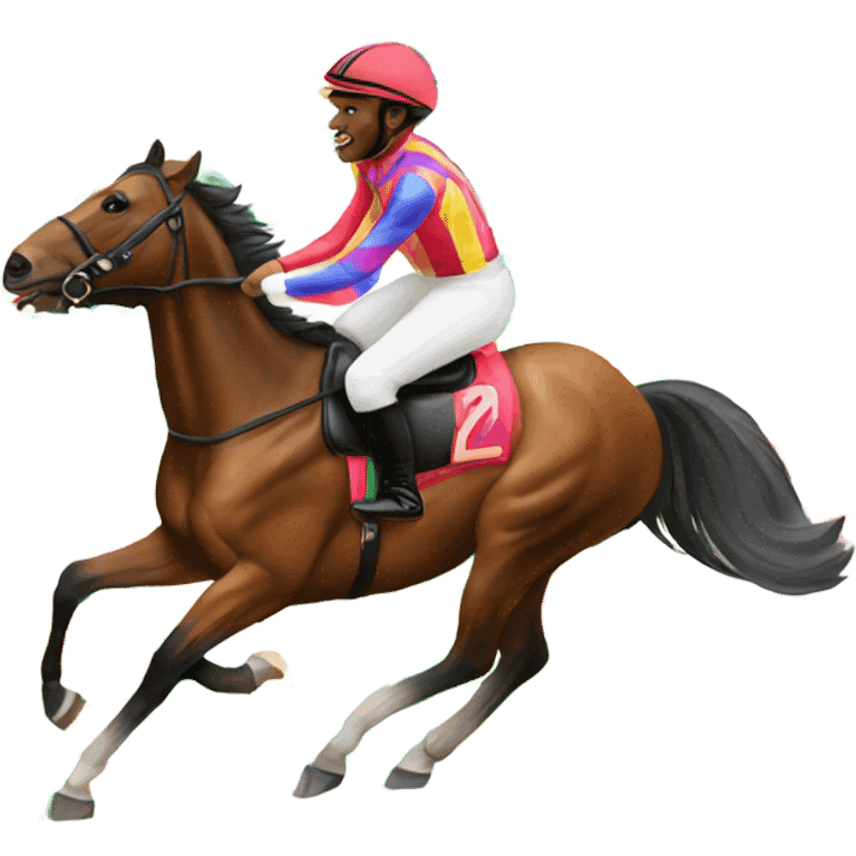 jockey riding horse emoji