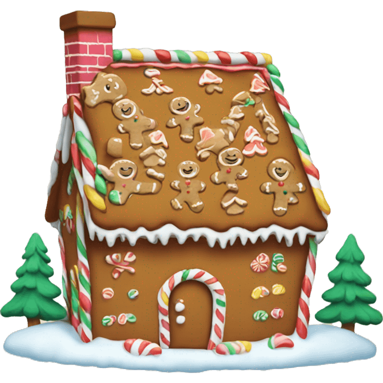 Gingerbread house emoji