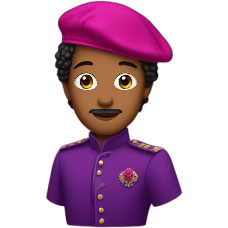 prince wearing raspberry beret emoji