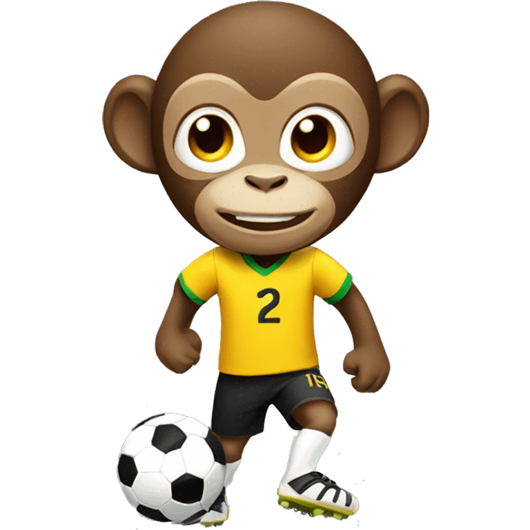 a monkey playing soccer emoji