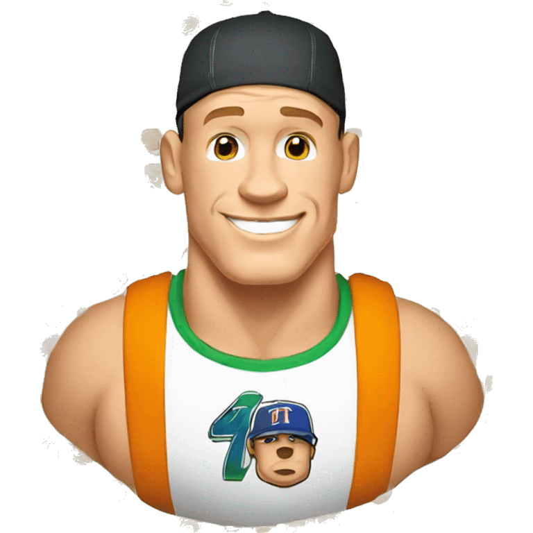 john cena cartoon wearing tee emoji