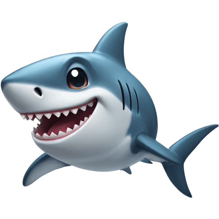 Happy shark emoji