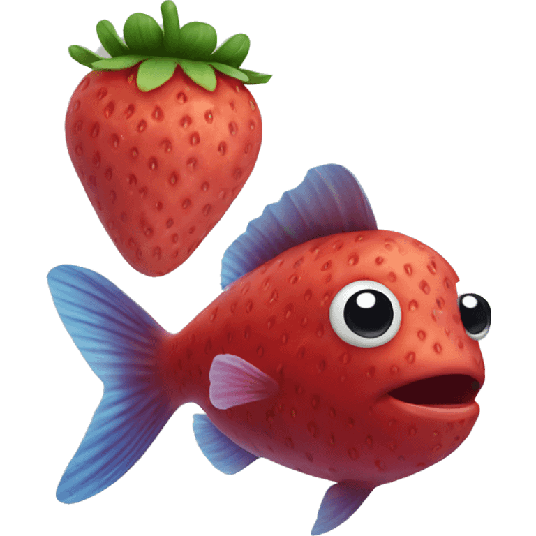 strawberry fish  emoji