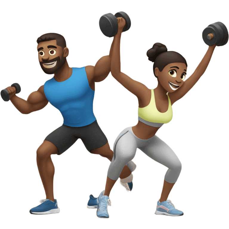 Gym couple emoji