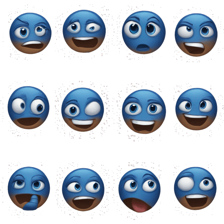 A blue number four with caricat eyesA blue number four with cartoonish eyes and a mouth and ba.A blue number four with cartoonish eyes and a mouth and arms and legs emoji