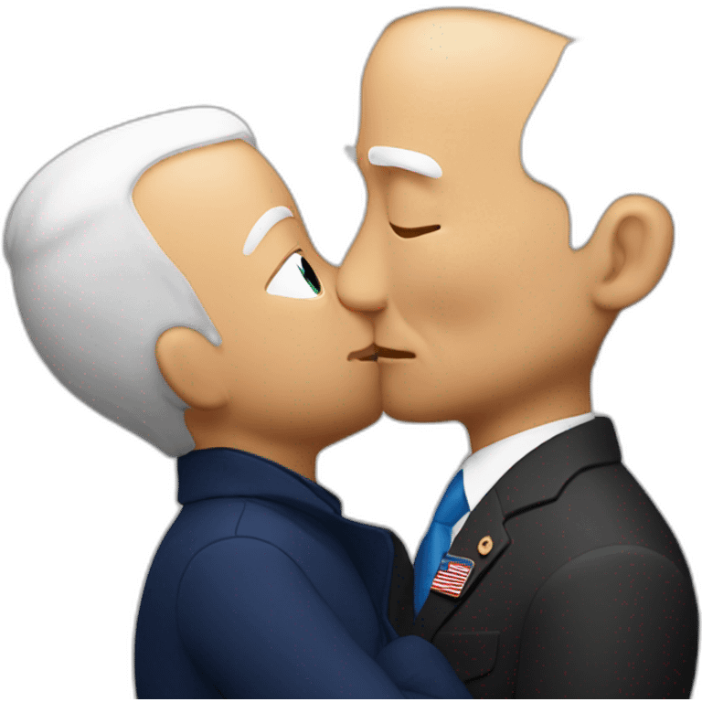 Vladimir Zelenskiy kisses Joe Biden emoji