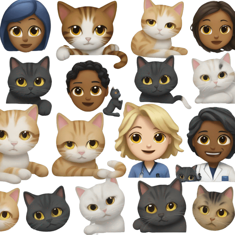 Greys anatomy with cats emoji