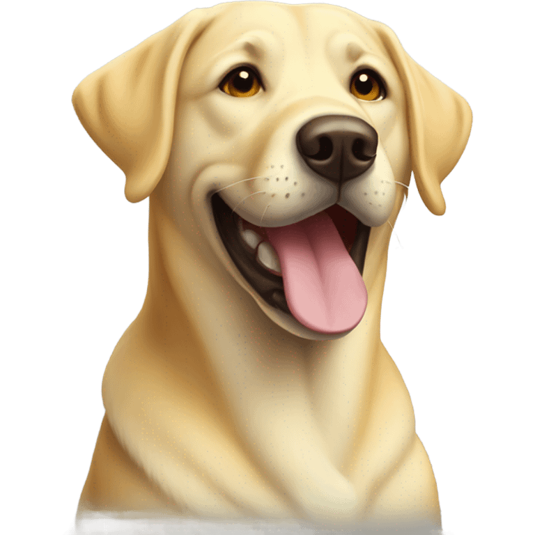 Yellow lab smiling emoji