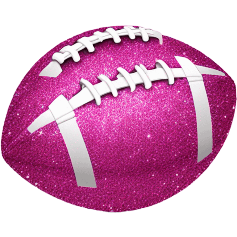 Pink glitter football emoji