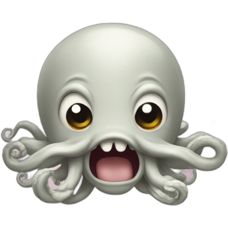 cute kraken cute face flushing emoji