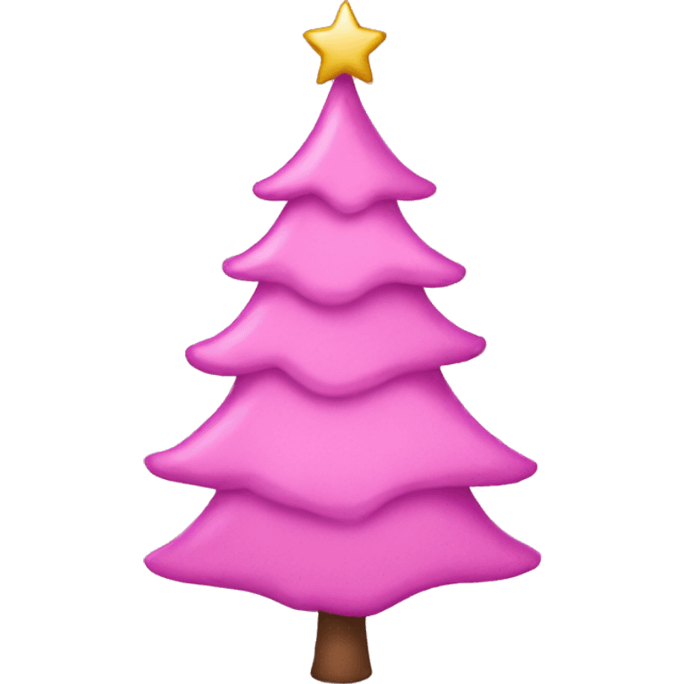 Pink Christmas tree emoji