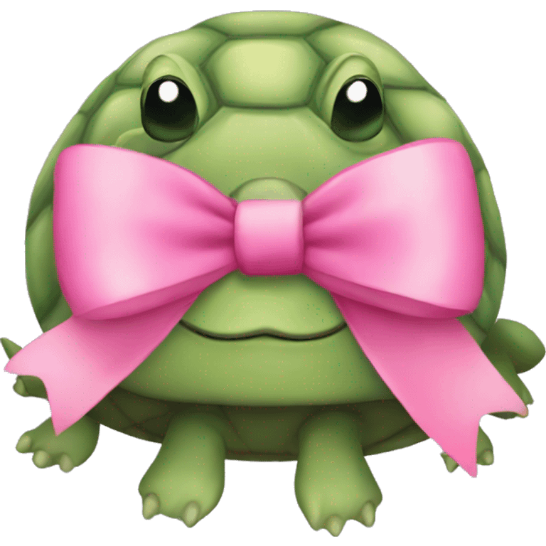 turtle with a pink bow emoji