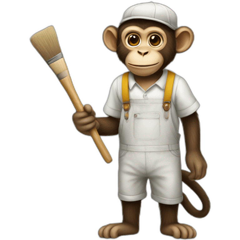 a painter monkey full body emoji