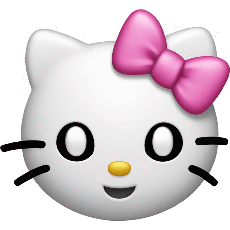 hello kitty with a pink bow emoji