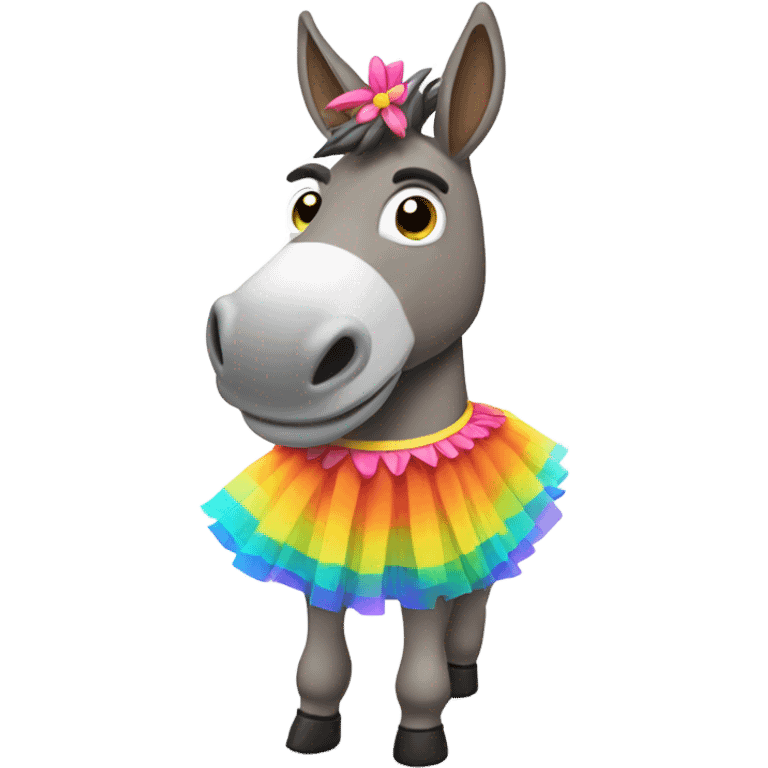 A donkey wearing a tutu  emoji