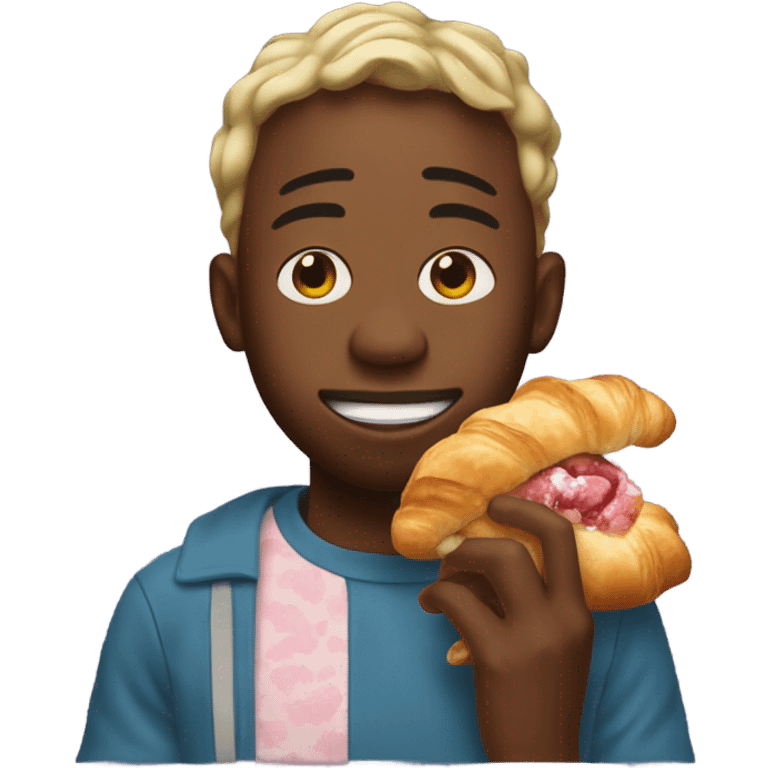 Tyler the creator holding a croissant  emoji