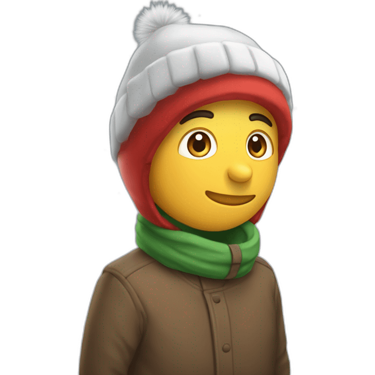 Cuy con gorro navideño emoji