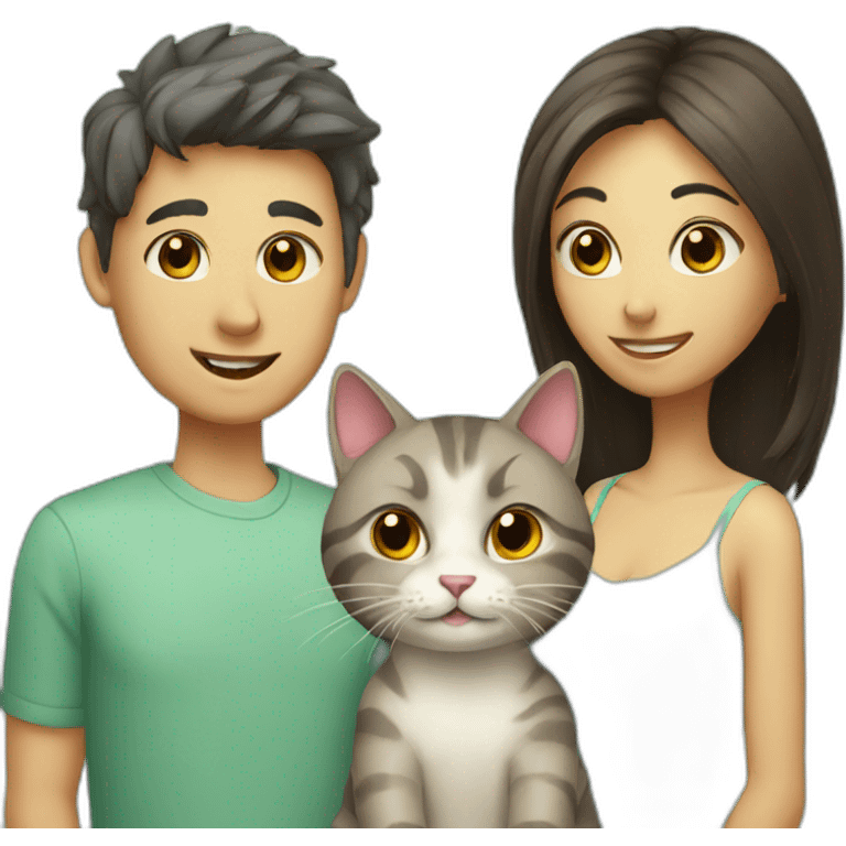 Cat with couple emoji