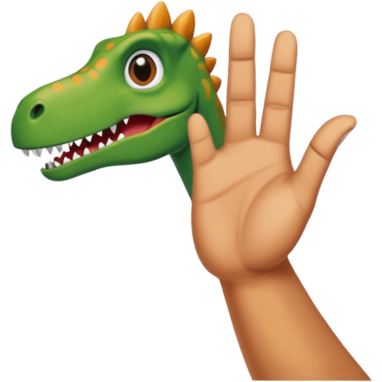 dinosaur hand showing like emoji