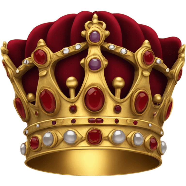 Tudor crown gold and red  emoji