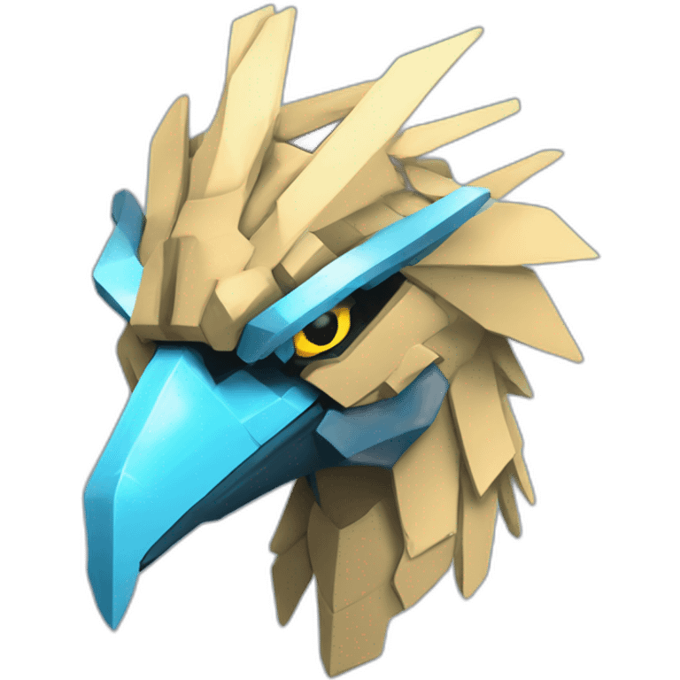 Minecraft Articuno Cyberpunk Head emoji