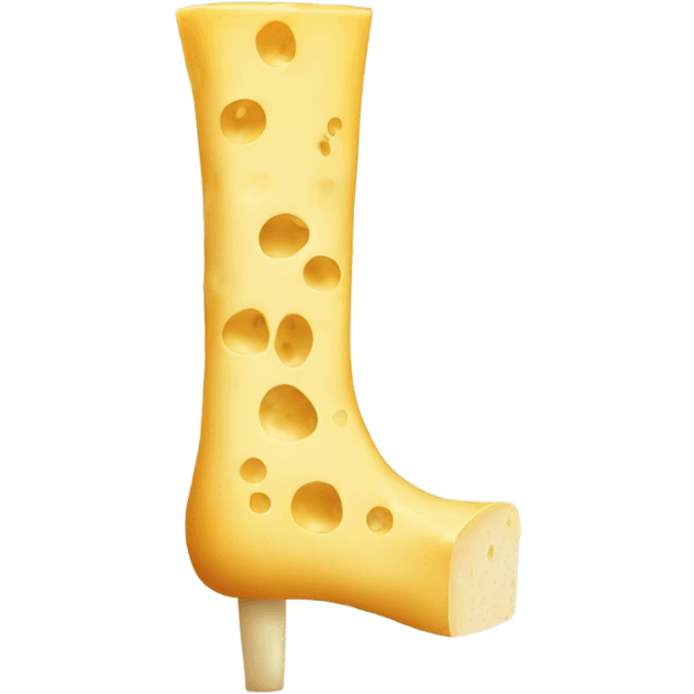 Leg made of cheese emoji