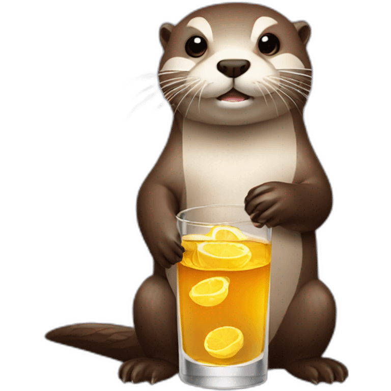 Otter with tequila emoji