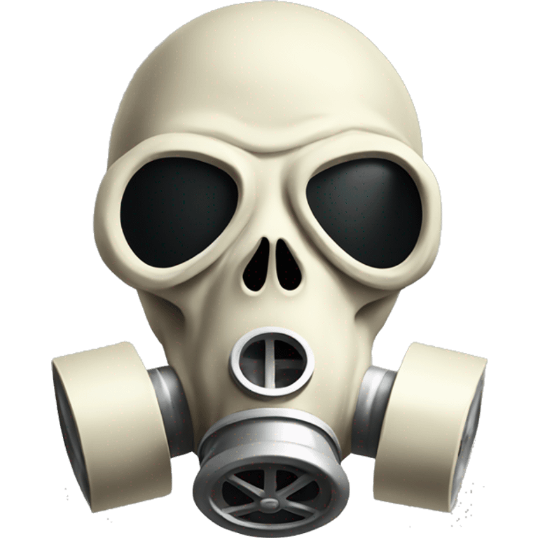 Bone Skull with gas mask emoji