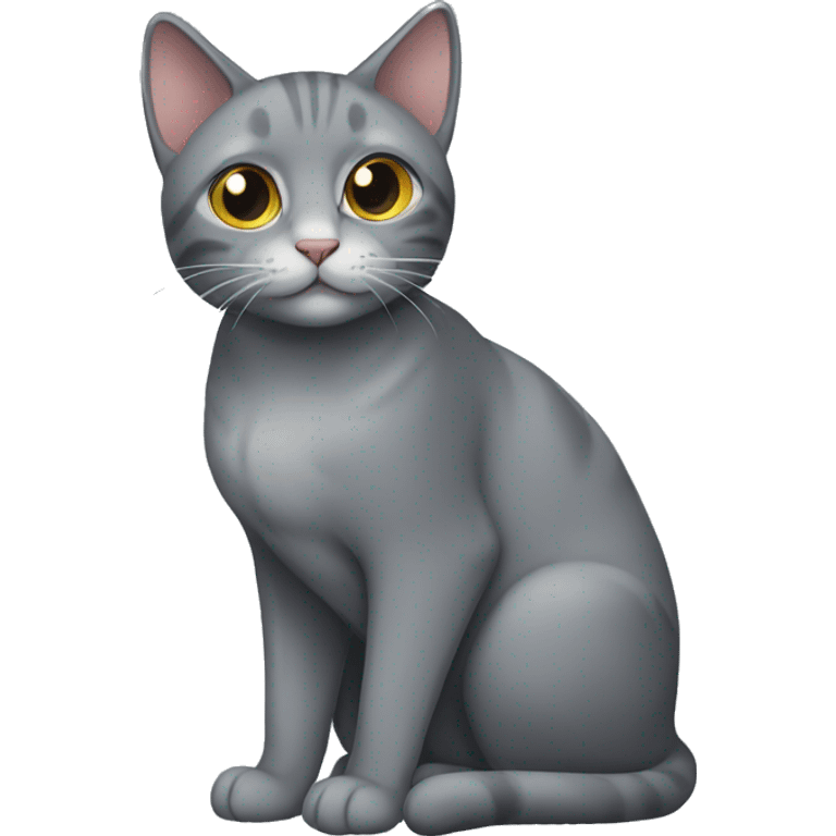 Grey cat  emoji