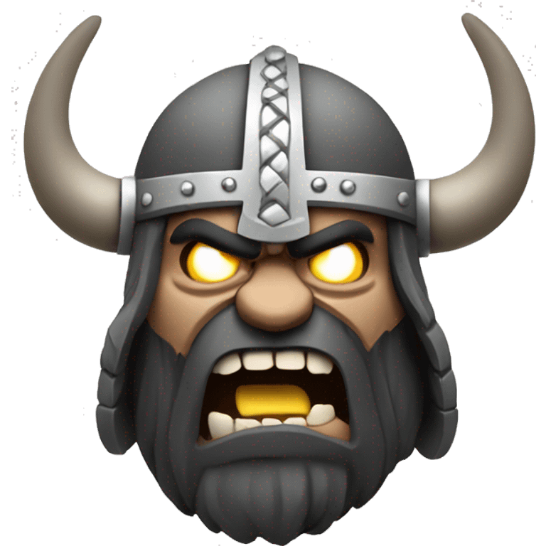 Viking skull angry  emoji