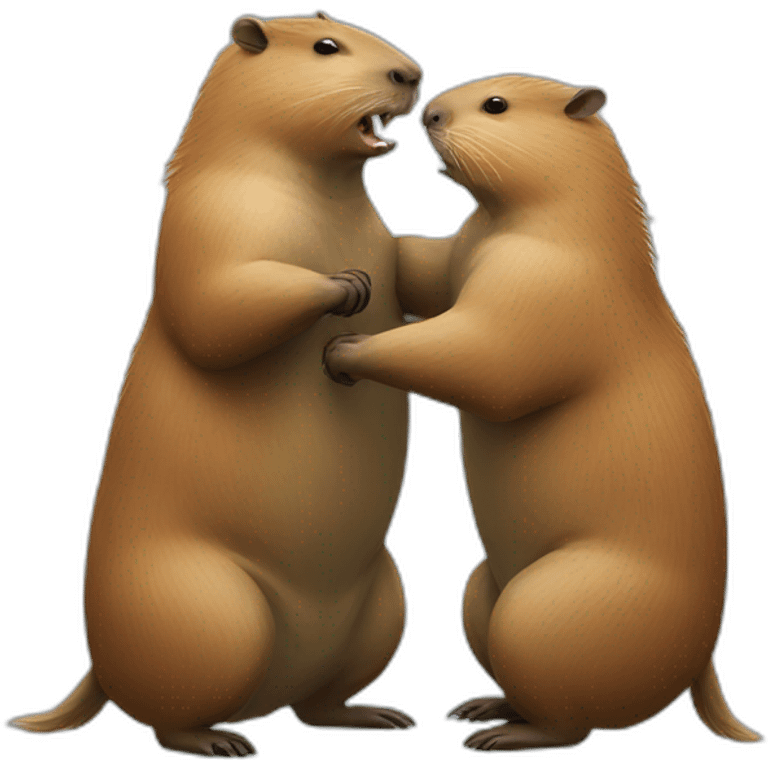 Capybara fight emoji