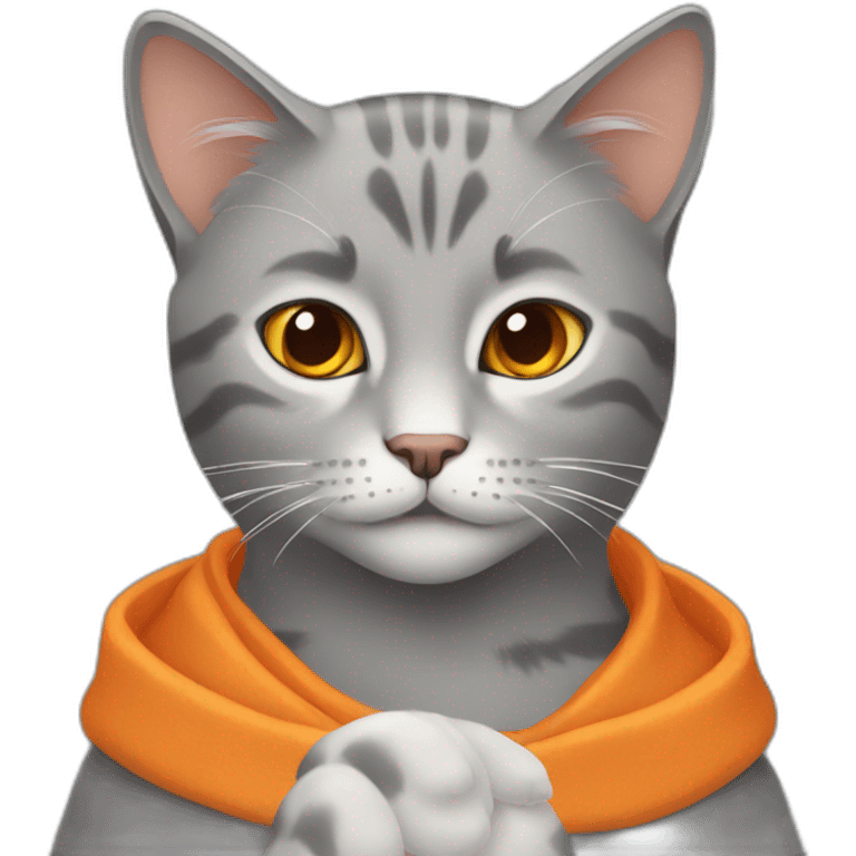 gray and orange cats emoji