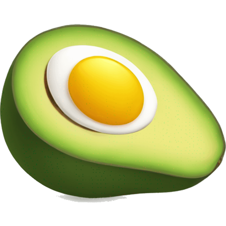 Avocado with egg emoji