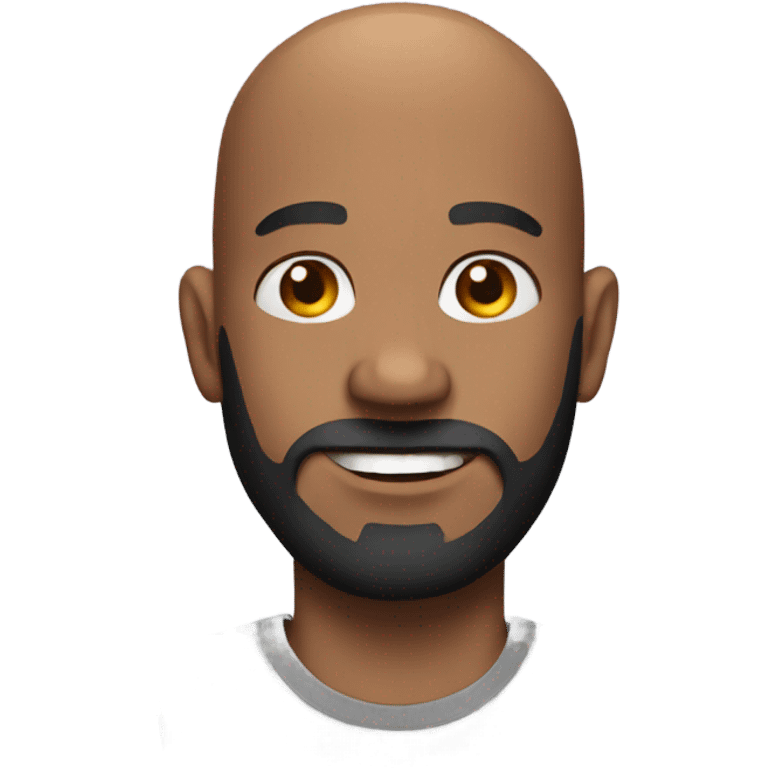 bald man with beard portrait emoji