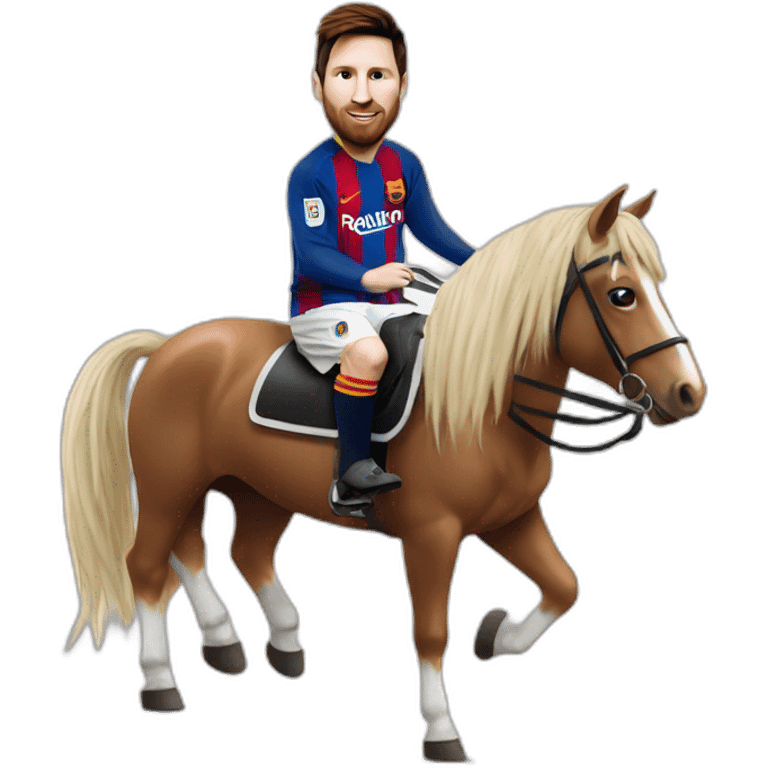 Messi sur un cheval emoji